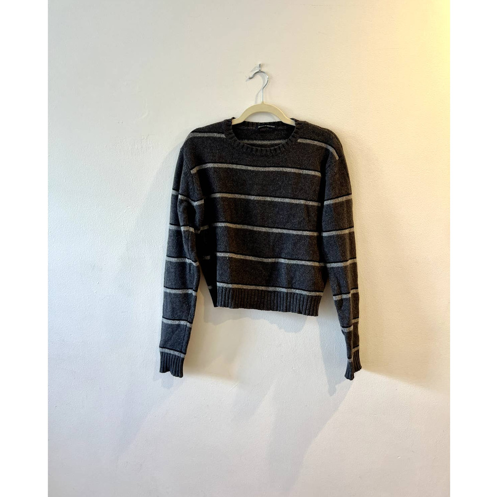 wool striped pullover sweater